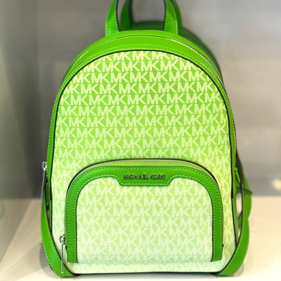 Michael Kors JayceeMedium Ombré Signature Logo Backpack Jungle - Picture 2 of 7